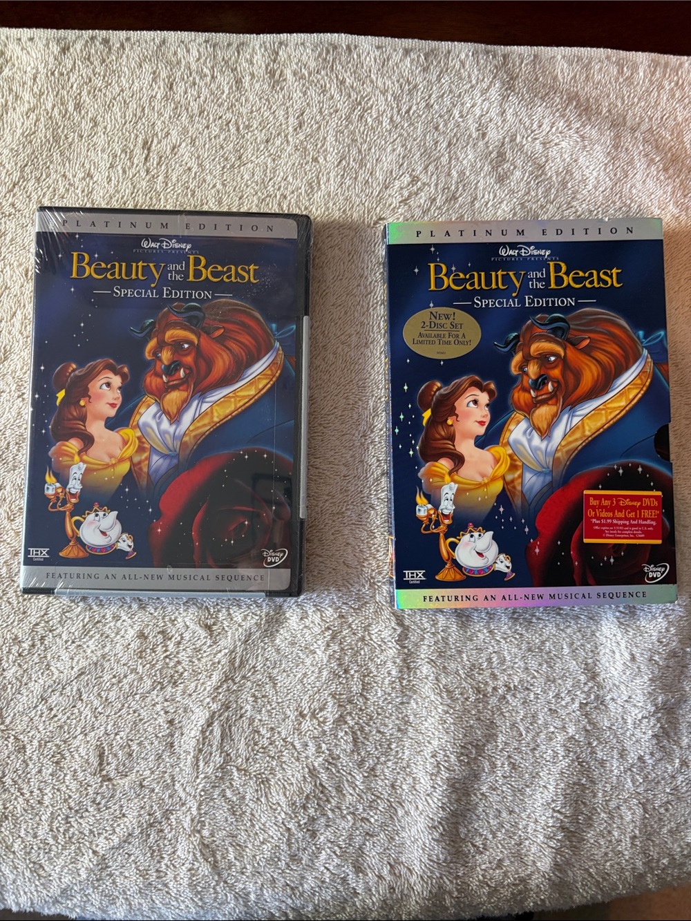 Disney Beauty and the Beast Special Edition DVD- Blue, Gold, Red